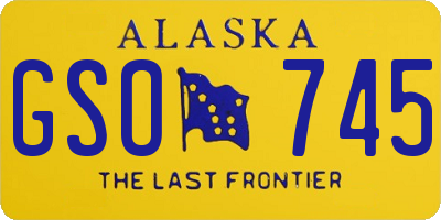 AK license plate GSO745