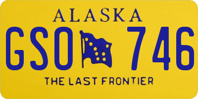 AK license plate GSO746