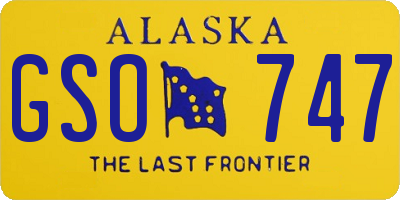 AK license plate GSO747