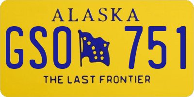 AK license plate GSO751