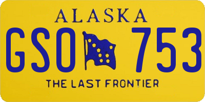 AK license plate GSO753