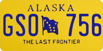 AK license plate GSO756