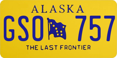 AK license plate GSO757