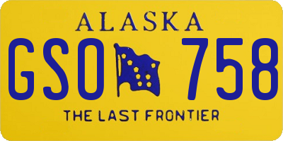 AK license plate GSO758