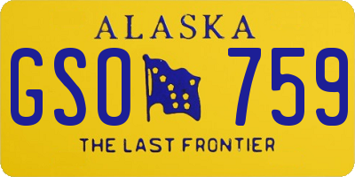 AK license plate GSO759