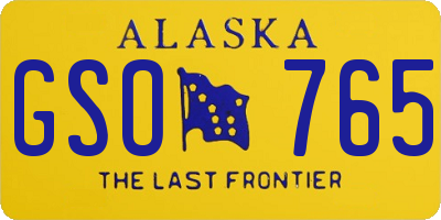 AK license plate GSO765