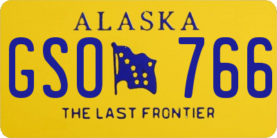 AK license plate GSO766