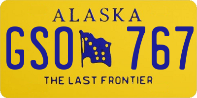 AK license plate GSO767