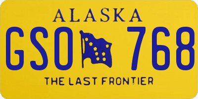 AK license plate GSO768