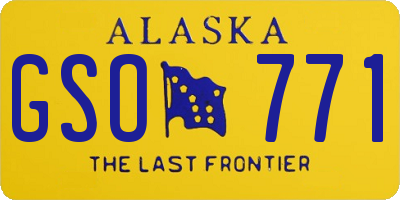 AK license plate GSO771
