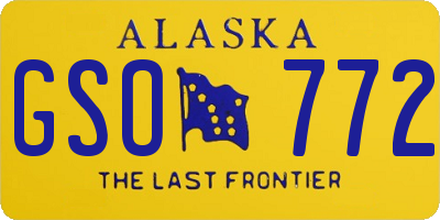 AK license plate GSO772