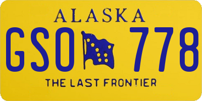 AK license plate GSO778