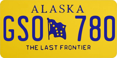 AK license plate GSO780