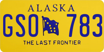 AK license plate GSO783