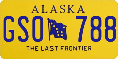 AK license plate GSO788