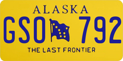 AK license plate GSO792