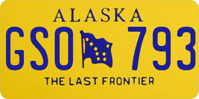 AK license plate GSO793