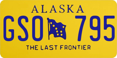 AK license plate GSO795