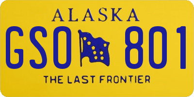 AK license plate GSO801