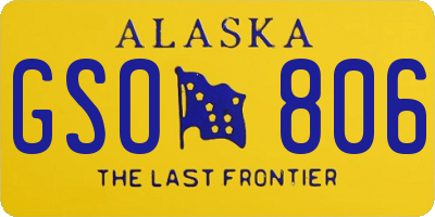 AK license plate GSO806