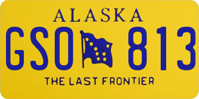 AK license plate GSO813