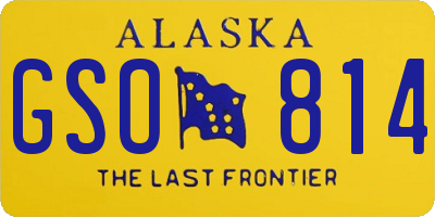 AK license plate GSO814