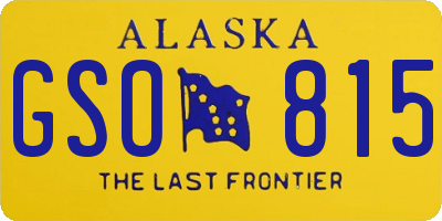 AK license plate GSO815