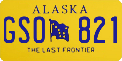 AK license plate GSO821