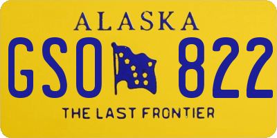 AK license plate GSO822