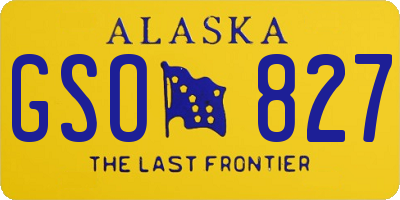 AK license plate GSO827