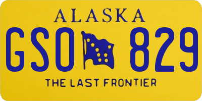 AK license plate GSO829