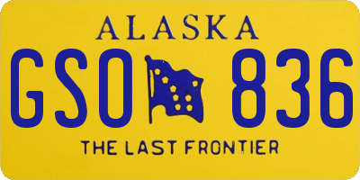 AK license plate GSO836