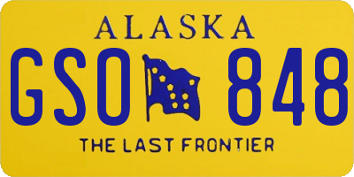 AK license plate GSO848