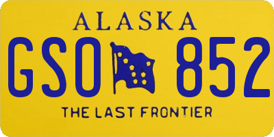 AK license plate GSO852