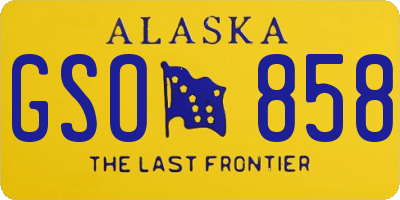 AK license plate GSO858