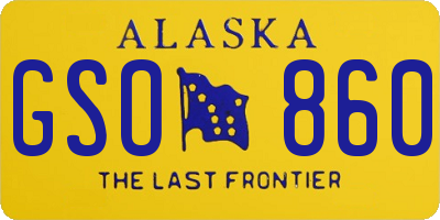 AK license plate GSO860