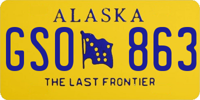 AK license plate GSO863