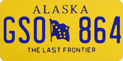 AK license plate GSO864