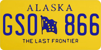 AK license plate GSO866