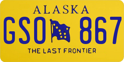 AK license plate GSO867