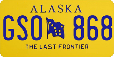 AK license plate GSO868