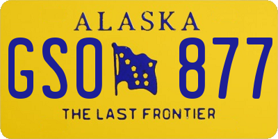 AK license plate GSO877