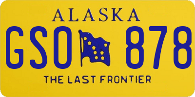 AK license plate GSO878