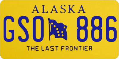 AK license plate GSO886