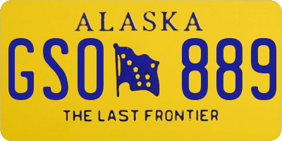 AK license plate GSO889