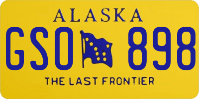 AK license plate GSO898