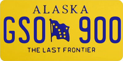 AK license plate GSO900
