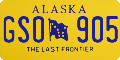 AK license plate GSO905