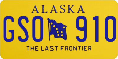 AK license plate GSO910