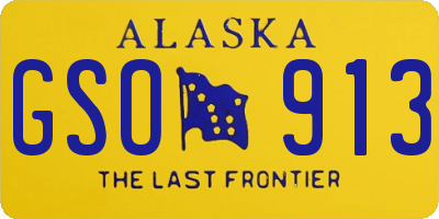 AK license plate GSO913
